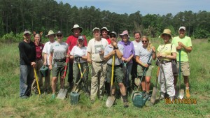 Milkweed planting crew from Wake Audubon. Planting was on May 17, 2015